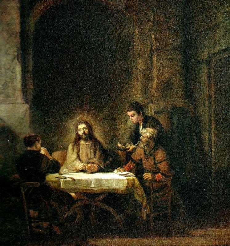 REMBRANDT Harmenszoon van Rijn kristus i emmaus oil painting picture